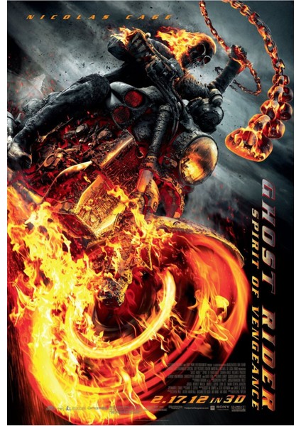 Ghost Rider Spirit Of Vengeance (2011) (Folyo / Afiş / Poster) 3039 ( 35 cm x 50 cm )