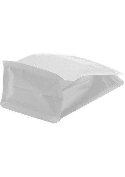 Flat Bottom Düz Tabanlı Mat Beyaz Önden Kilitli Ambalaj 14 x 33 + 5 cm. 1000 gr. - 100 Adet