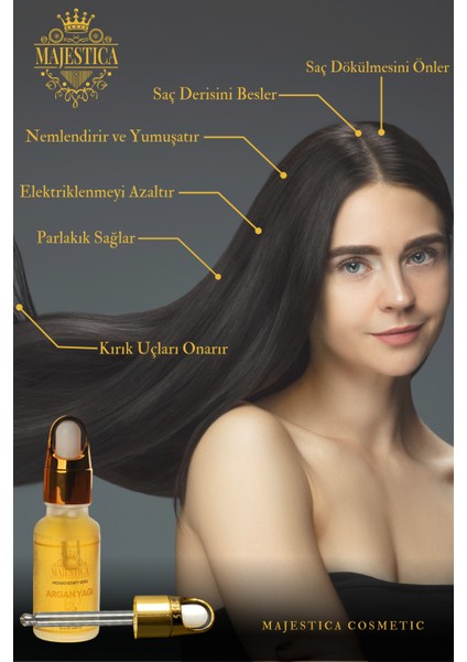 Argan Yağı 20 ml, Saç ve Vücut Onarıcı Bakım Yağı