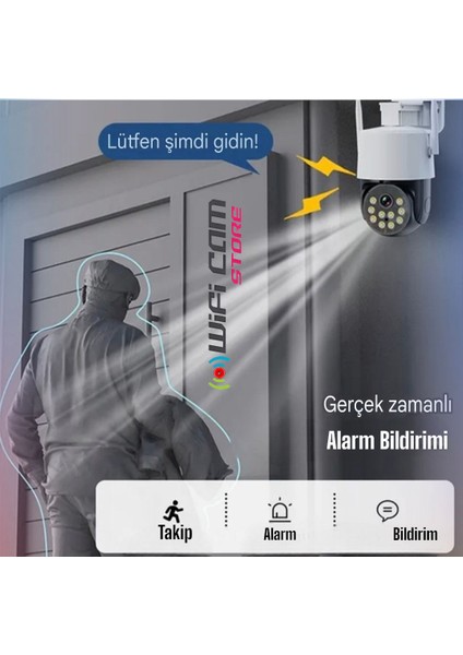 Inox Seri P6SLITE Yazılımlı Wifi Ptz Kamera 3mp 1080P Net Görüntü Hareket Takipli Versiyon