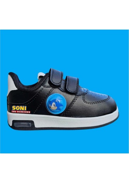 Siyah Işıklkı Yandan Sonico Işıklı Çocuk Spor Ayakkabı Sneaker(31-35 Numara Ağırlığıtabanışıklı Değildir)