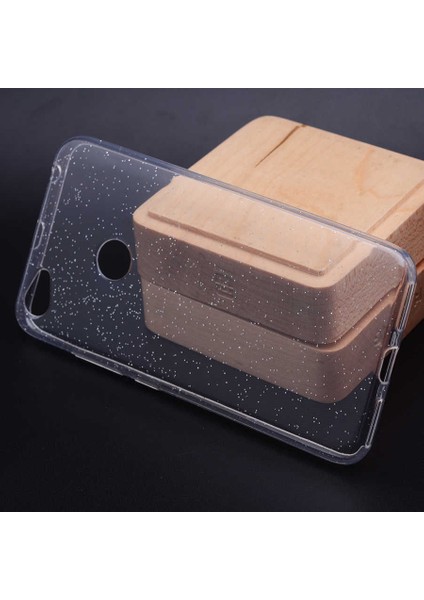 Redmi Note 5A Kılıf Simli Renkli Şeffaf Simy Silikon Kapak