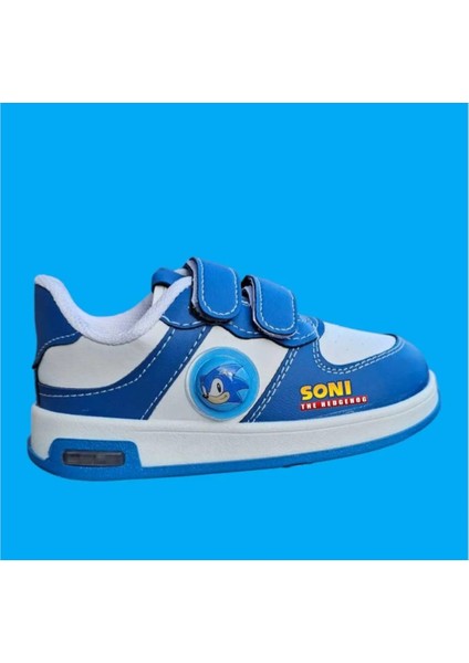 Mavi Işıklı Yandan Sonico Işıklı Çocuk Spor Ayakkabı Sneaker(31-35 Numara Ağırlığı Işıklı Değildir)