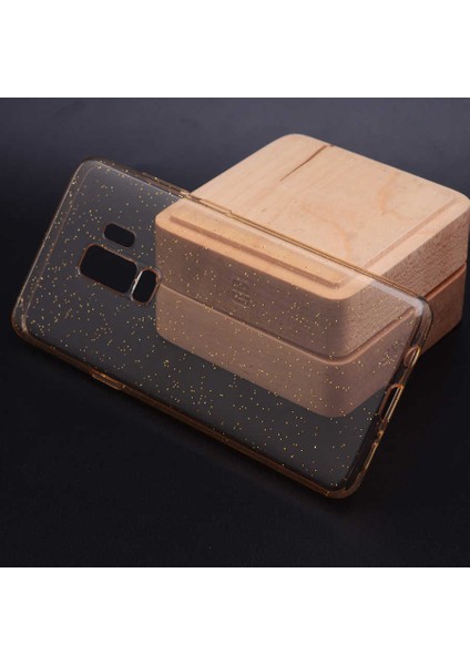 Galaxy S9 Plus Kılıf Simli Renkli Şeffaf Simy Silikon Kapak