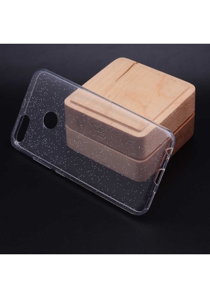 Mi 5x Kılıf Simli Renkli Şeffaf Simy Silikon Kapak