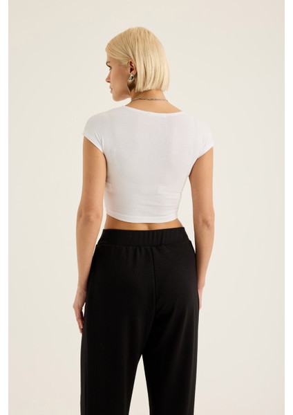 Kısa Kollu Basic Crop modelleri