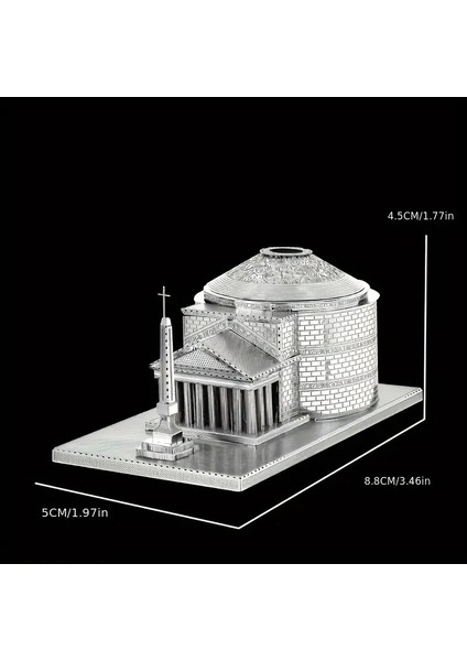 Dıy 3D Metal Puzzle Bulmaca Roma Tapınağı Model Seti 14+ Yaş Üstü Hediyelik Model fiyatları