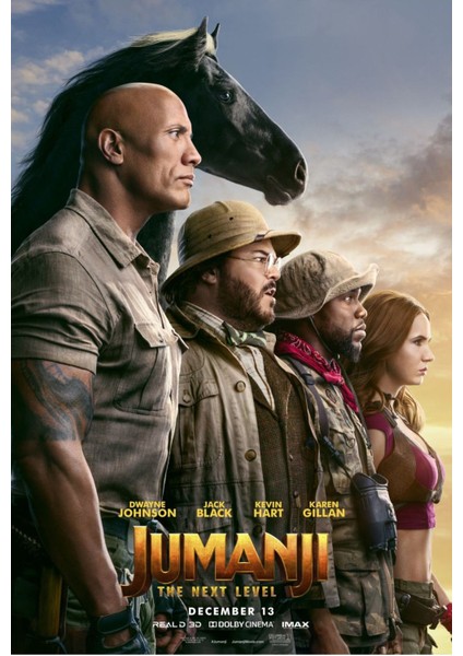 Jumanji The Next Level (2019) 3 (Folyo / Afiş / Poster) 4025 ( 35 cm x 50 cm )