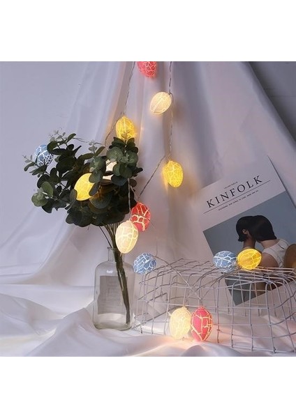 10LU Renkli Yumurta Şeklinde Dekoratif Dolama LED Aydınlatma modelleri