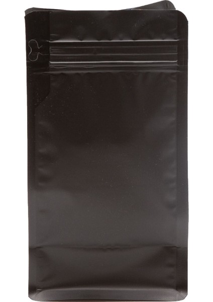 Flat Bottom Düz Tabanlı Mat Siyah Önden Kilitli Ambalaj 14 x 33 + 5 cm. 1000 gr. - 50 Adet