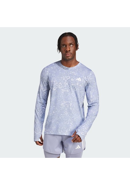 Performance JD7770 Own The Run Clımacool 3-Stripes Long Sleeve Tee