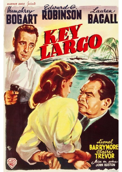 Key Largo (1948) 3 (Folyo / Afiş / Poster) 4133 ( 35 cm x 50 cm )