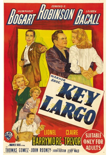 Key Largo (1948) (Folyo / Afiş / Poster) 4130 ( 35 cm x 50 cm )