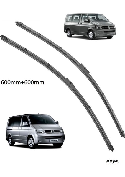 Volkswagen Caravella T5 2003-2013 Silecek Süpürgesi 600MM + 600MM / 24" + 24"