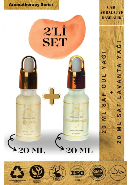 20 ml Gül Yağı + 20 ml Lavanta Yağı 2'li Set