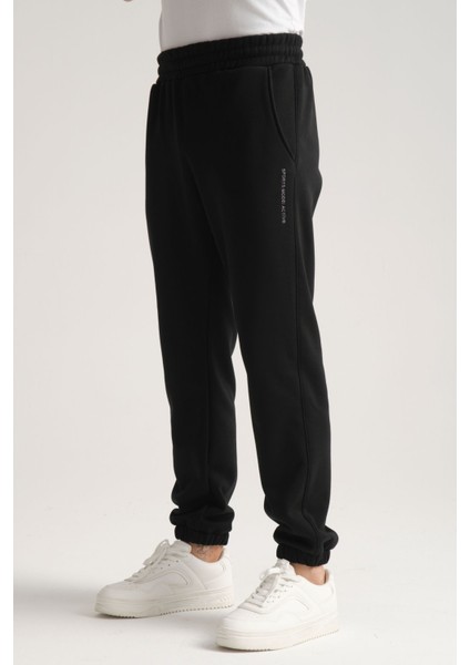 Luxe Kışlık Jogger Erkek Eşofman Alt Standar Kalıp Paça Lastikli