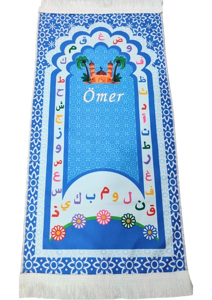 Kişiye Özel Pembe, Mavi Çocuk Seccade Namazlık , 40 x 90 cm