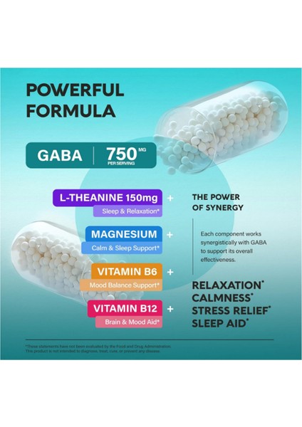 Nutraharmony Gaba L-Theanine 900 Mg Vegan - 120 Capsul fırsatları