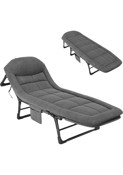 Sunup SN-26975 Taşınabilir Ayarlanabilir 5 Kademe Sünger Kamp Yatak Şezlong Açık Kazayağı Kamp Yatağı