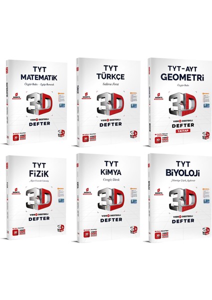 2024 Tyt Sayısal Video Destekli Defter Seti 6 Kitap
