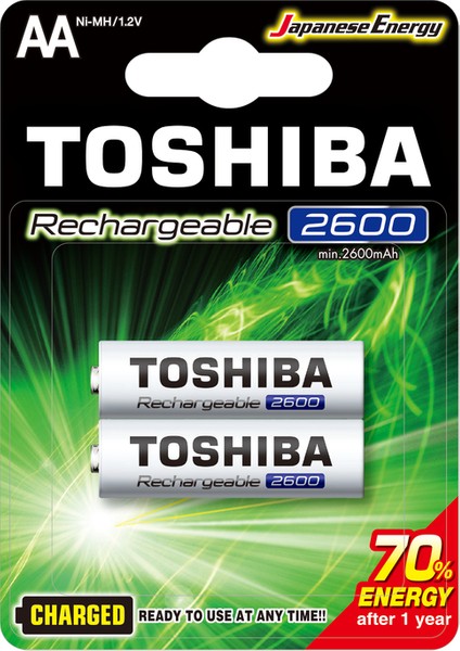 Toshıba 2600 Mah Şarjlı Kalem Pil 2li
