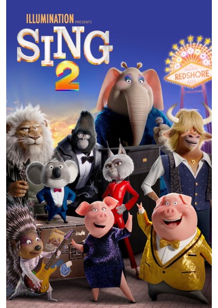 Sing 2 (2021) 3 Afiş - Poster (Folyo / Afiş / Poster) 5755 ( 35 cm x 50 cm )