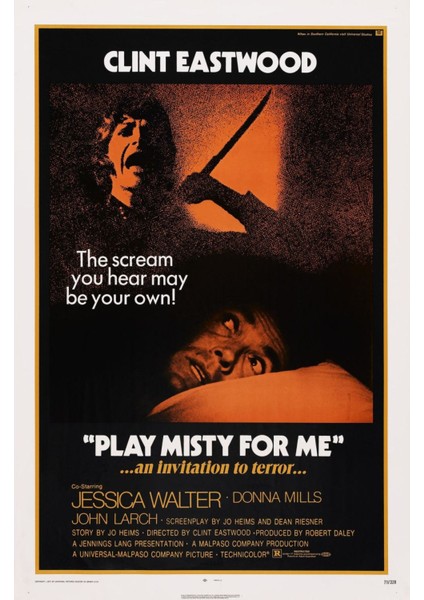 Play Misty For Me (1971) (Folyo / Afiş / Poster) 5117 ( 35 cm x 50 cm )
