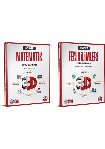 (Sınıf: 8) 2025 Lgs Matematik / Fen Bilimleri Soru Bankası Seti (2 Kitap)