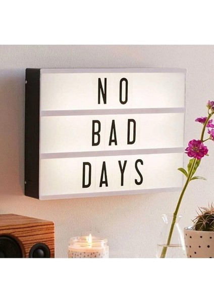 LED Message Light Box 96 Harfli Dekoratif LED Işıklı Mesaj Panosu 30*22 cm USB ve Pilli fiyatları