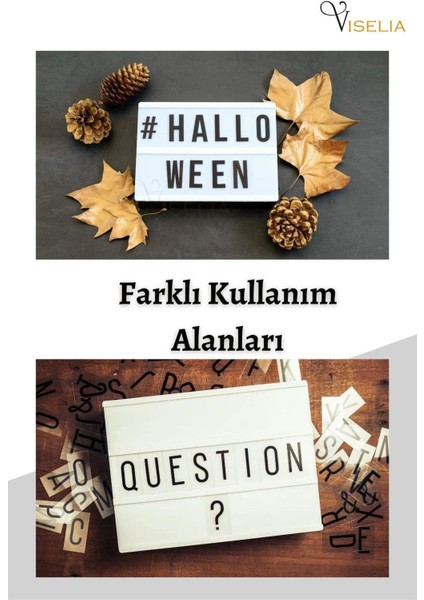 LED Message Light Box 96 Harfli Dekoratif LED Işıklı Mesaj Panosu 30*22 cm USB ve Pilli fırsatları