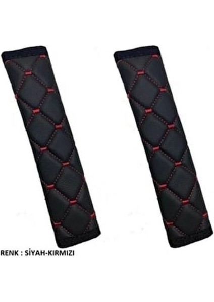 Üniversal Emniyet Kemer Konforu Renk-Siyah-Kırmızı