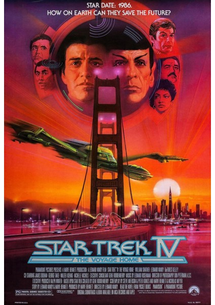 Star Trek Iv The Voyage Home (1986) 4 Afiş - Poster (Folyo / Afiş / Poster) 6057 ( 35 cm x 50 cm )
