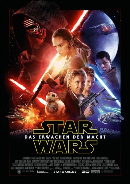 Star Wars The Force Awakens (2015) 6 Afiş - Poster (Folyo / Afiş / Poster) 6132 ( 35 cm x 50 cm )
