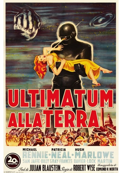 The Day The Earth Stood Still (1951) 3 Afiş - Poster (Folyo / Afiş / Poster) 6772 ( 35 cm x 50 cm )