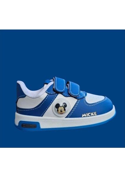 Mavi Işıklı Yandan Minifarecili Işıklı Çocuk Spor Ayakkabı SNEAKER(31-35NUMARA Ağırlı Işıklı Değildir