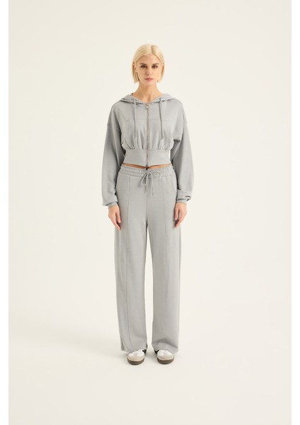 Yumuşak Kumaşlı Crop Sweat Takımı