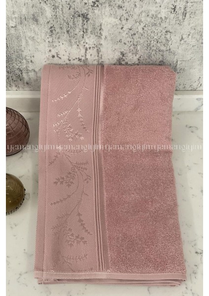 Ditsy El-Yüz Havlusu 6 Adet-Pembe-Krem-Mürdüm