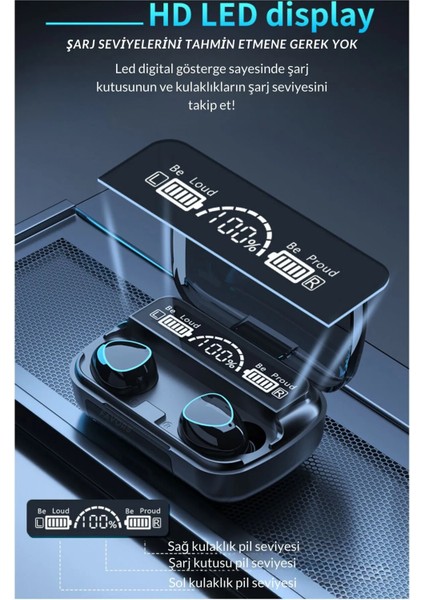 M10 Oyuncu Kulaklığı Rgb Işıklı Bluetooth Kablosuz Kulaklık Tüm Telefonlar Ile Uyumlu