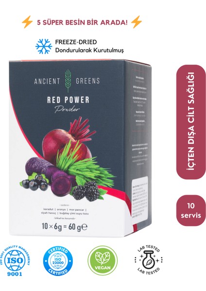 Red Power I Bitkisel Mor-Kırmızı Karışım 10 x 6g