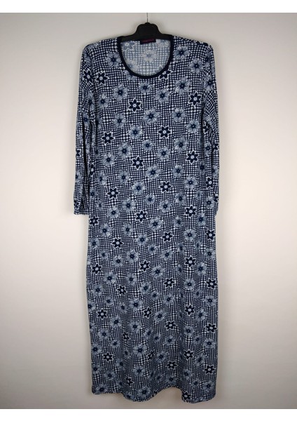 Kadın Lacivert Beyaz Bisiklet Yaka Uzun Kollu Kol Bilekleri Lastikli Süet Mevsimlik Anne Elbise fırsatları