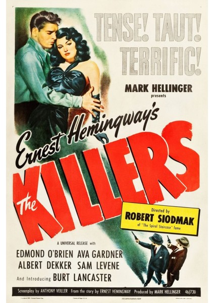 The Killers (1946) 2 Afiş - Poster (Folyo / Afiş / Poster) 7330 ( 35 cm x 50 cm )