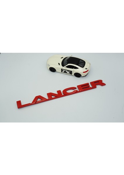 Lancer Bagaj Kırmızı Yazı Logo Arma Mitsubishi Ile Uyumlu