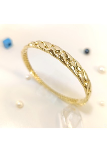 PR Damlası Kelepçe Bilezik 14 Ayar Altın HD VİDEOLU