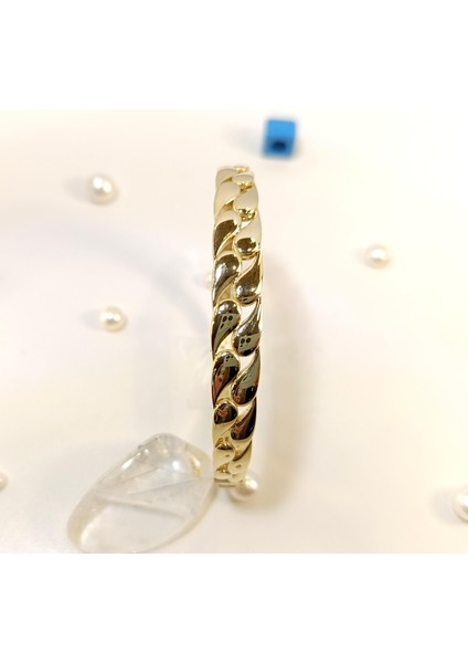 PR Damlası Kelepçe Bilezik 14 Ayar Altın HD VİDEOLU modelleri