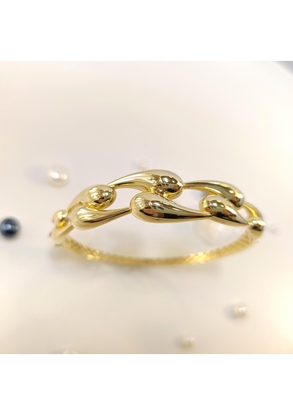 Pr Damlası Kelepçe Bilezik 14 AyarAltın Hd Videolu