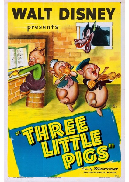 Three Little Pigs (1933) Afiş - Poster (Folyo / Afiş / Poster) 8201 ( 35 cm x 50 cm )