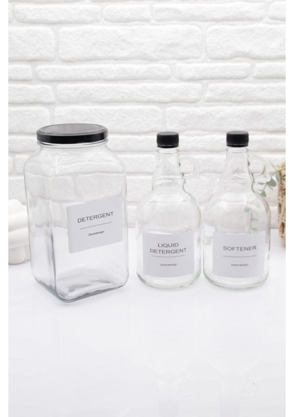 Deterjan Kavanozu 3000ML-GALON Yumuşatıcı Şişesi 1000ML -Galon Sıvı Deterjan Şişesi 1000ML Cam fiyatları