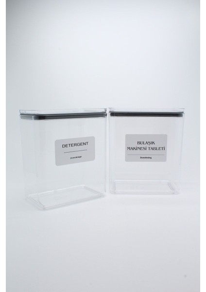 Dekoratif Detergent Kutusu ve Bulaşık Tableti Saklama Kavanozu Kutusu 2200 ml