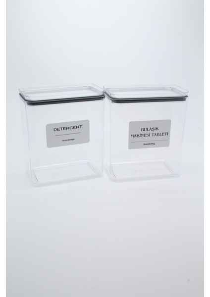 Dekoratif Detergent Kutusu ve Bulaşık Tableti Saklama Kavanozu Kutusu 2200 ml modelleri