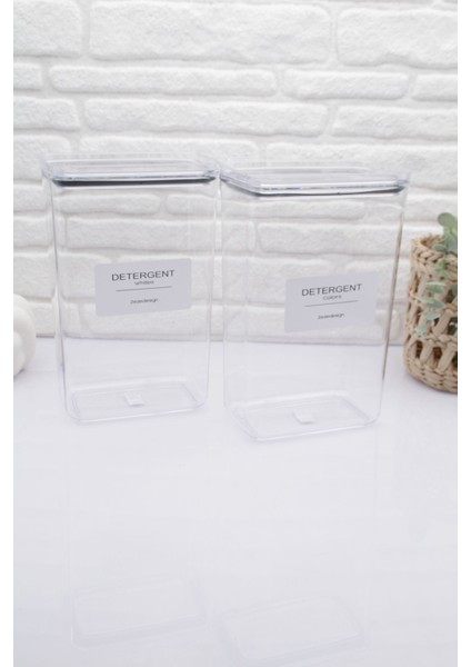 Deterjan Kavanozu/kutusu(Beyazlar)-Deterjan Kavanozu/kutusu(Renkliler) 2900ML